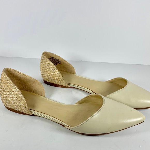 Cream/neutral ballet pointed toe flats - Picture 2 of 6